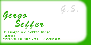gergo seffer business card